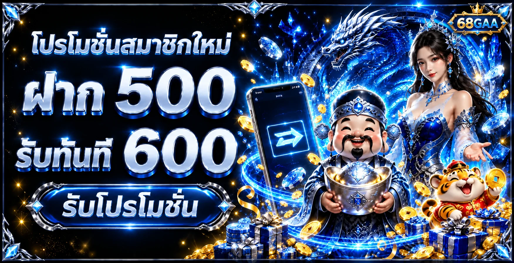 โปรโมชั่นสมาชิกใหม่ 68GAA ฝากและรับสิทธิ์ตามเงื่อนไข